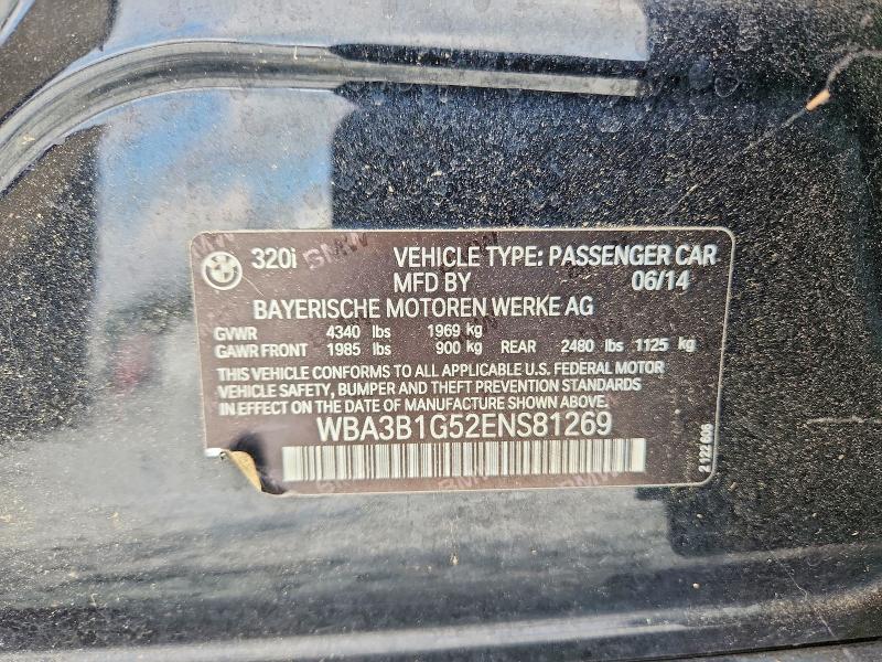 71448786 :رقم المزاد ، WBA3B1G52ENS81269 vin ، 2014 Bmw 320 مزاد بيع