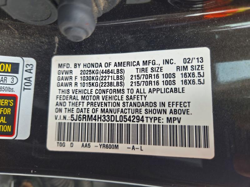 Продаж на аукціоні авто 2013 Honda Cr-v, vin: 5J6RM4H33DL054294, номер лоту: 70386086
