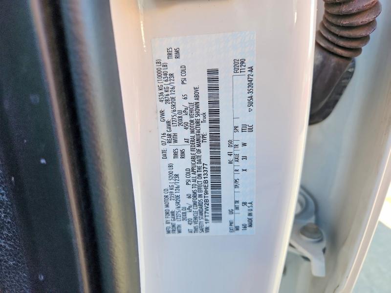 71491876 :رقم المزاد ، 1FT7W2BT9HEB13377 vin ، 2017 Ford F250 مزاد بيع