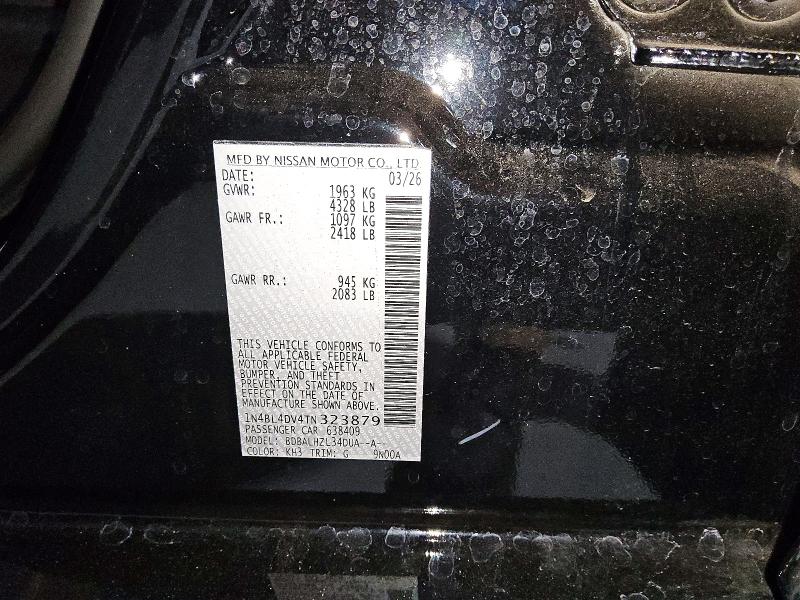 Продажа на аукционе авто 2026 Nissan Altima, vin: 1N4BL4DV4TN323879, номер лота: 72452956