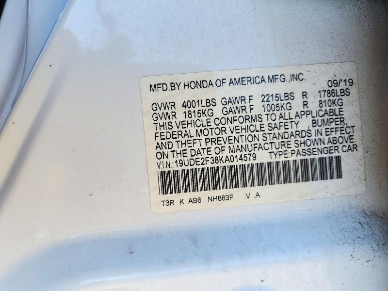 Aukcja sprzedaży 2019 Acura Ilx, vin: 19UDE2F38KA014579, numer aukcji: 71764776