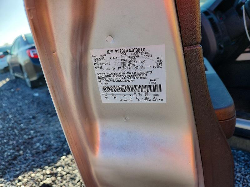 2010 Ford Escape მანქანა იყიდება აუქციონზე, vin: 1FMCU0D78AKD39079, აუქციონის ნომერი: 71024326