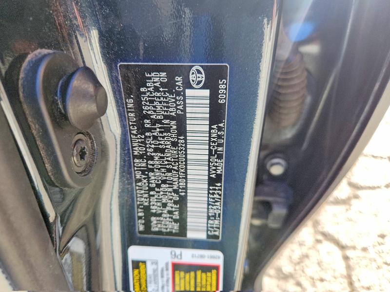 2012 Toyota Camry Hybrid მანქანა იყიდება აუქციონზე, vin: 4T1BD1FK0CU053284, აუქციონის ნომერი: 71425516