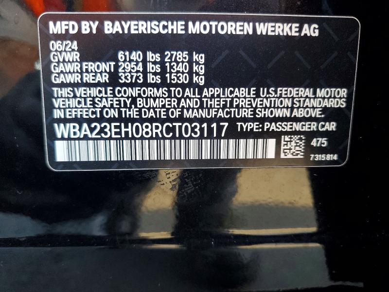 Продажа на аукционе авто 2024 Bmw 740, vin: WBA23EH08RCT03117, номер лота: 73791236