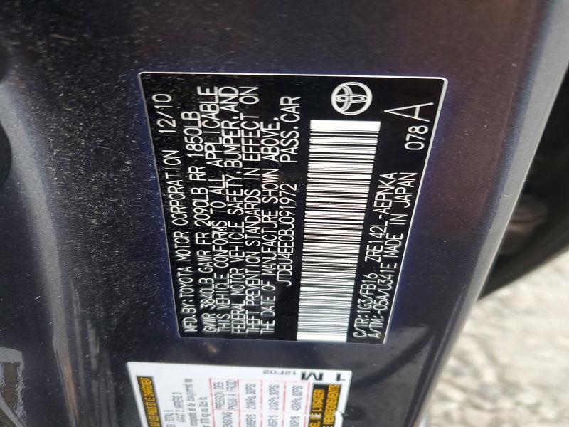 Aukcja sprzedaży 2011 Toyota Corolla, vin: JTDBU4EE0BJ091972, numer aukcji: 71184776