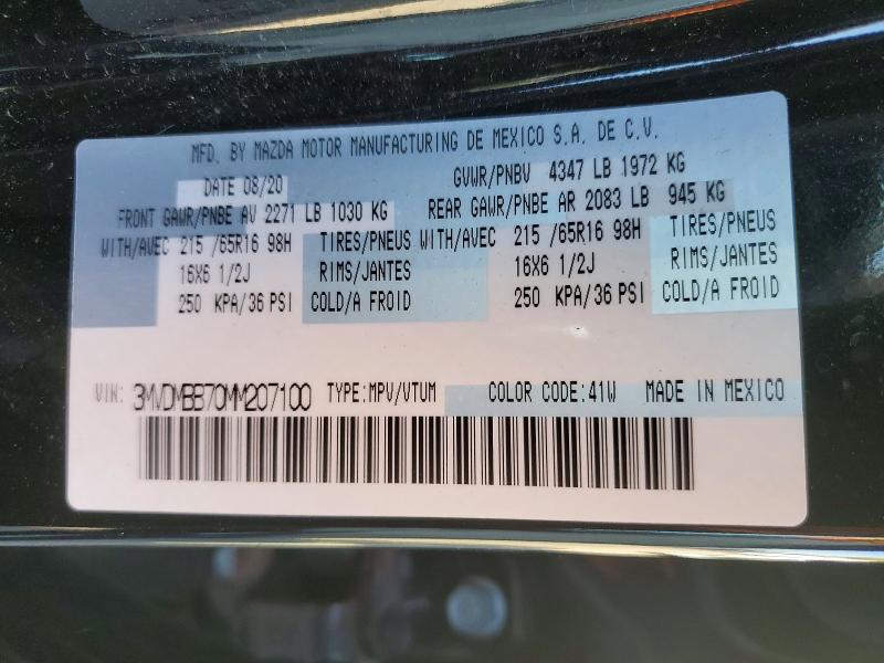 Продажа на аукционе авто 2021 Mazda Cx-30, vin: 3MVDMBB70MM207100, номер лота: 71954156