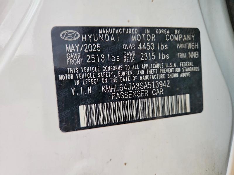 2025 Hyundai Sonata მანქანა იყიდება აუქციონზე, vin: KMHL64JA3SA513942, აუქციონის ნომერი: 71252296