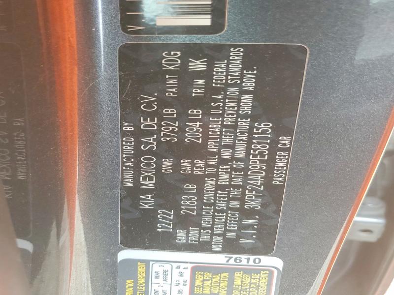 Продаж на аукціоні авто 2023 Kia Forte, vin: 3KPF24AD9PE581156, номер лоту: 70890946