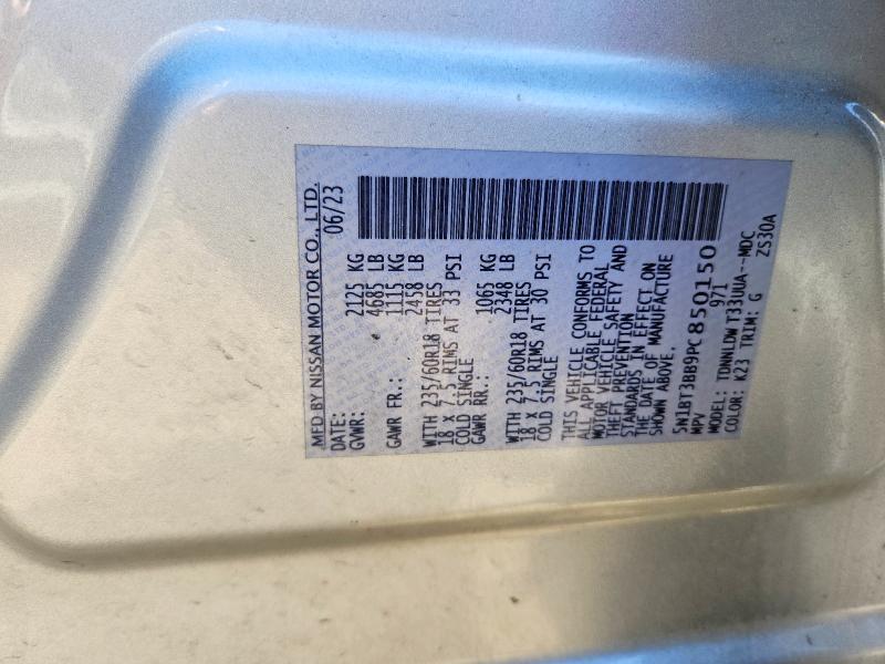Auction sale of the 2023 Nissan Rogue, vin: 5N1BT3BB9PC850150, lot number: 71277736