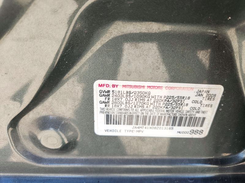 Aukcja sprzedaży 2008 Mitsubishi Outlander, vin: JA4MT41X08Z013165, numer aukcji: 71969846
