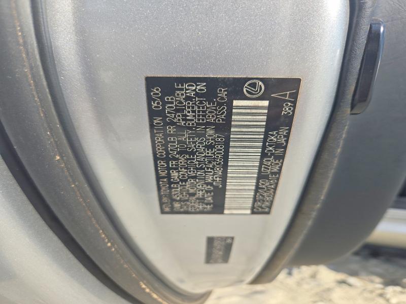 Продаж на аукціоні авто 2006 Lexus Sc, vin: JTHFN48Y369008187, номер лоту: 70845186