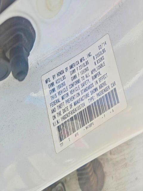 71236606 :رقم المزاد ، 1HGCR2F8XEA155704 vin ، 2014 Honda Accord مزاد بيع