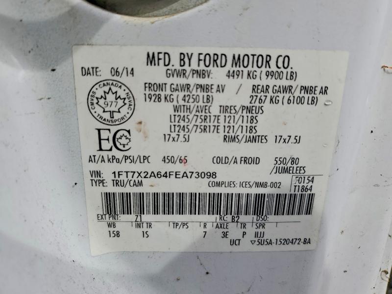 Продаж на аукціоні авто 2015 Ford F250, vin: 1FT7X2A64FEA73098, номер лоту: 70378426