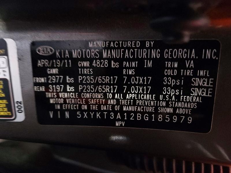 Продаж на аукціоні авто 2011 Kia Sorento, vin: 5XYKT3A12BG185979, номер лоту: 71363326