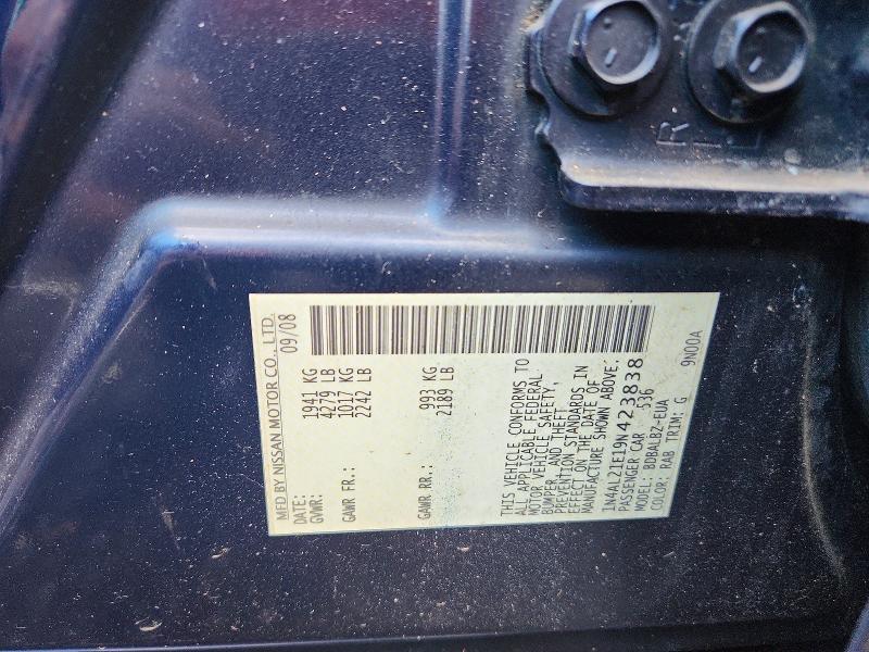 Продажа на аукционе авто 2009 Nissan Altima, vin: 1N4AL21E19N423838, номер лота: 72881196
