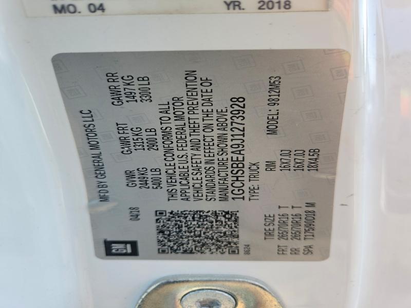 69724236 :رقم المزاد ، 1GCHSBEA9J1273928 vin ، 2018 Chevrolet Colorado مزاد بيع