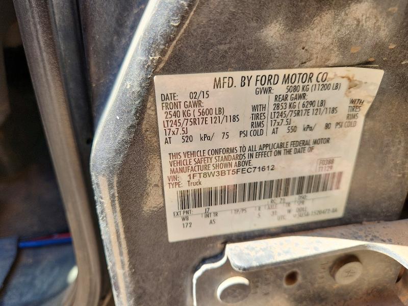 Продаж на аукціоні авто 2015 Ford F350 Sd Xl, vin: 1FT8W3BT5FEC71612, номер лоту: 71503436