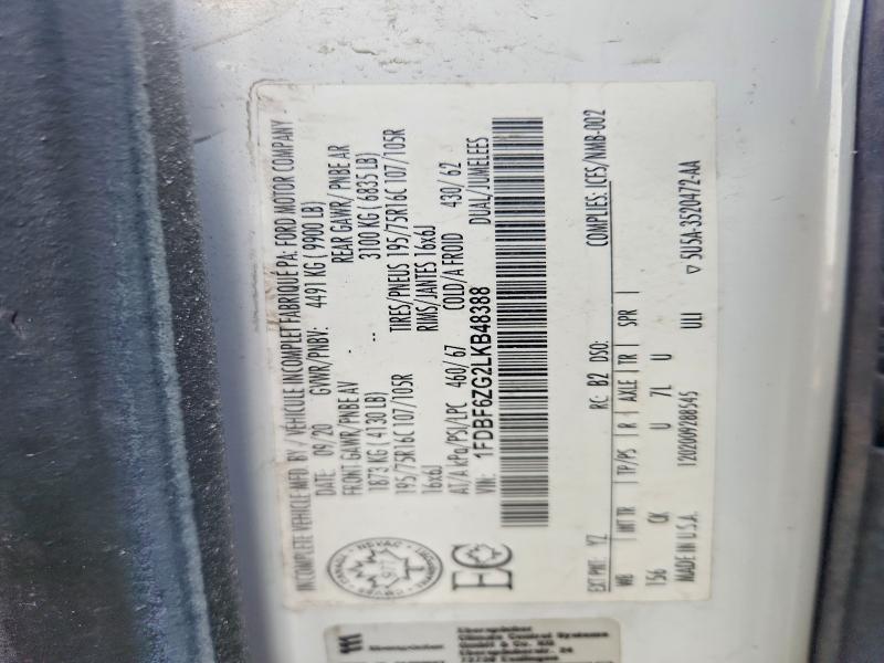 2020 Ford Transit მანქანა იყიდება აუქციონზე, vin: 1FDBF6ZG2LKB48388, აუქციონის ნომერი: 64299966
