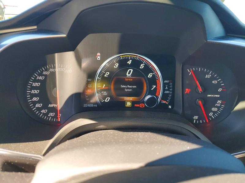 2019 Chevrolet Corvette მანქანა იყიდება აუქციონზე, vin: 1G1YR2D65K5606640, აუქციონის ნომერი: 71783356