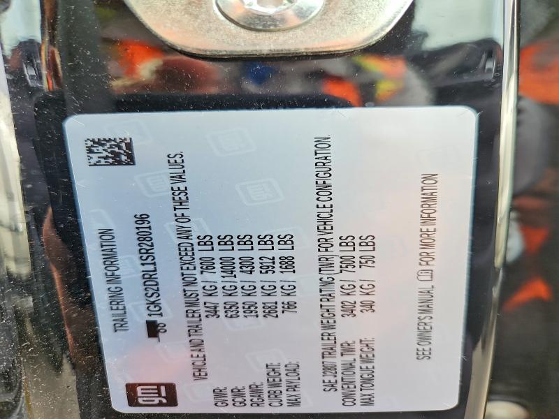 71363616 :رقم المزاد ، 1GKS2DRL1SR280196 vin ، 2025 Gmc Yukon مزاد بيع