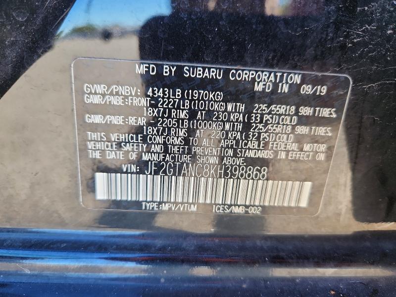 Продажа на аукционе авто 2019 Subaru Crosstrek, vin: JF2GTANC8KH398868, номер лота: 72038836