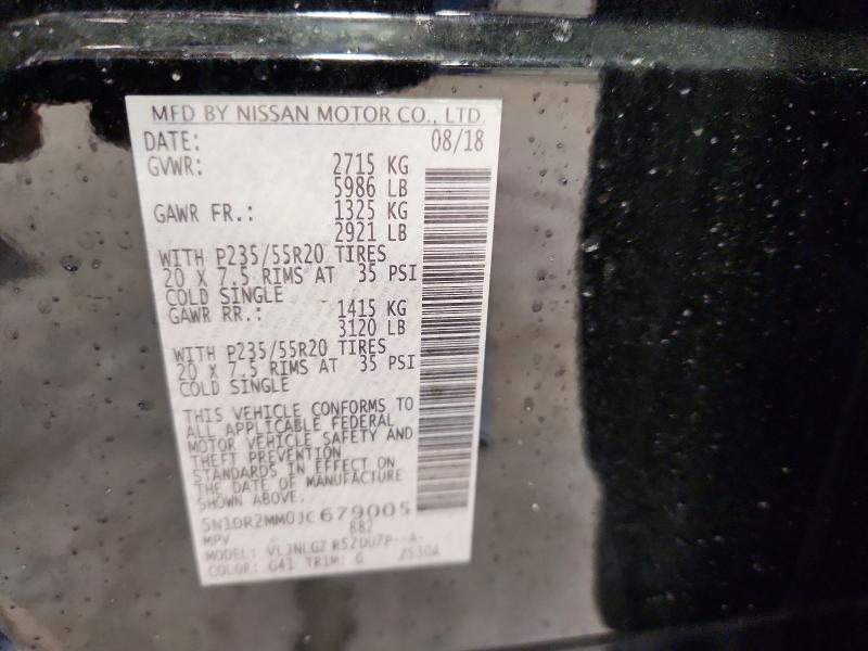 Продаж на аукціоні авто 2018 Nissan Pathfinder, vin: 5N1DR2MM0JC679005, номер лоту: 72140336