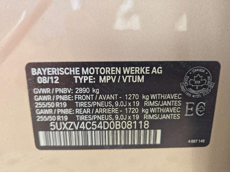 Продаж на аукціоні авто 2013 Bmw X5, vin: 5UXZV4C54D0B08118, номер лоту: 71261116