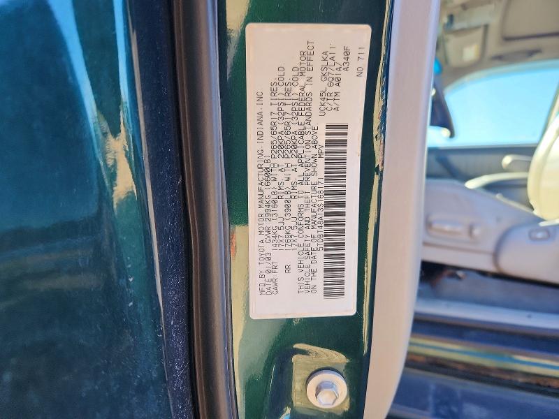 Продаж на аукціоні авто 2003 Toyota Sequoia, vin: 5TDBT48A13S168171, номер лоту: 71458206
