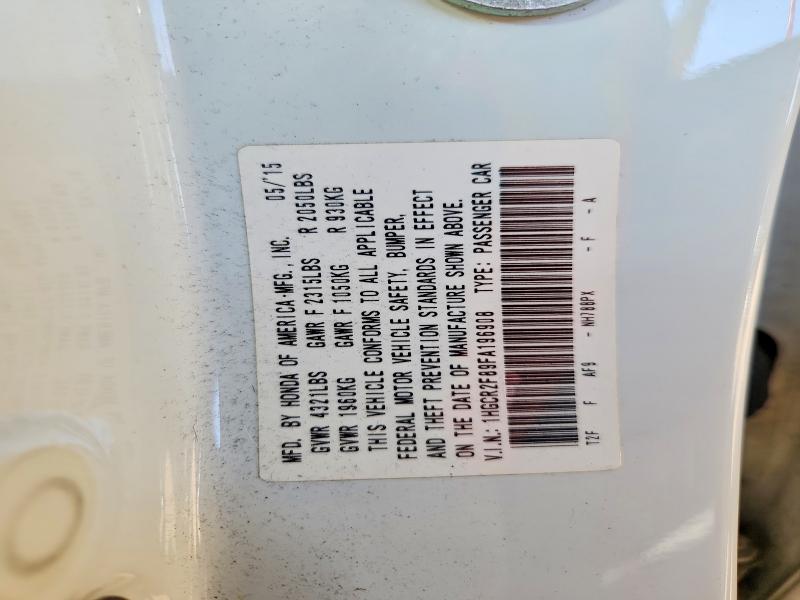 Auction sale of the 2015 Honda Accord, vin: 1HGCR2F89FA196908, lot number: 71773656