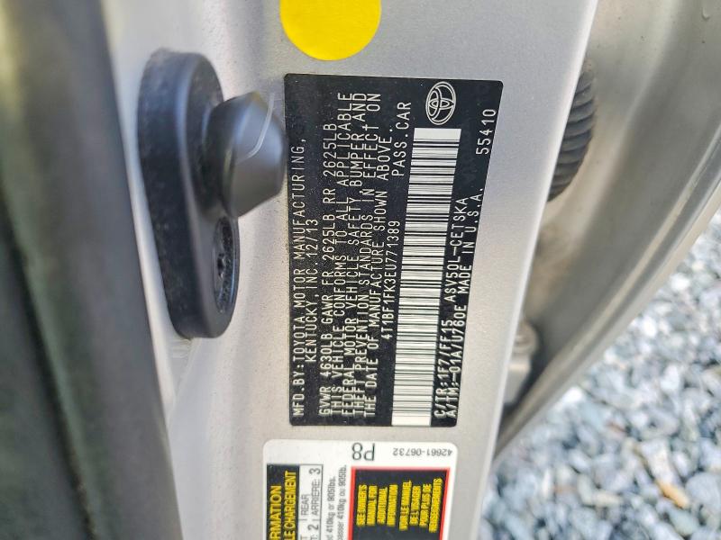 71471366 :رقم المزاد ، 4T1BF1FK3EU771389 vin ، 2014 Toyota Camry مزاد بيع