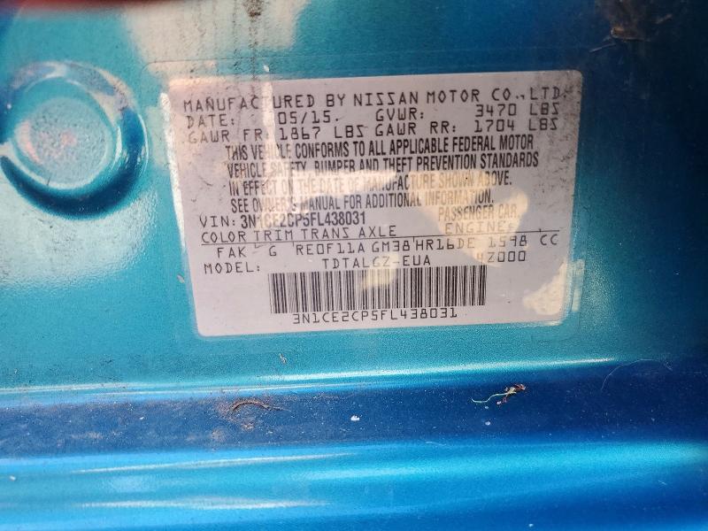 Продажа на аукционе авто 2015 Nissan Versa Note, vin: 3N1CE2CP5FL438031, номер лота: 72247306
