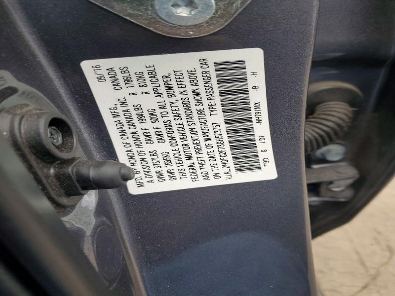 Продажа на аукционе авто 2016 Honda Civic, vin: 2HGFC2F73GH573757, номер лота: 72566146