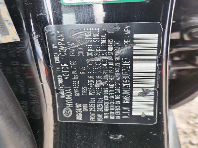 Aukcja sprzedaży 2008 Hyundai Tucson, vin: KM8JN12D98U772167, numer aukcji: 72557666