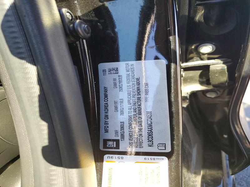 Продаж на аукціоні авто 2021 Chevrolet Spark, vin: KL8CD6SAXMC734538, номер лоту: 72181976