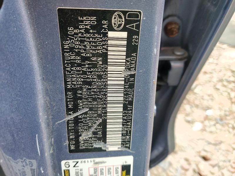 Продаж на аукціоні авто 2006 Toyota Matrix, vin: 2T1LR32E26C560520, номер лоту: 72349016