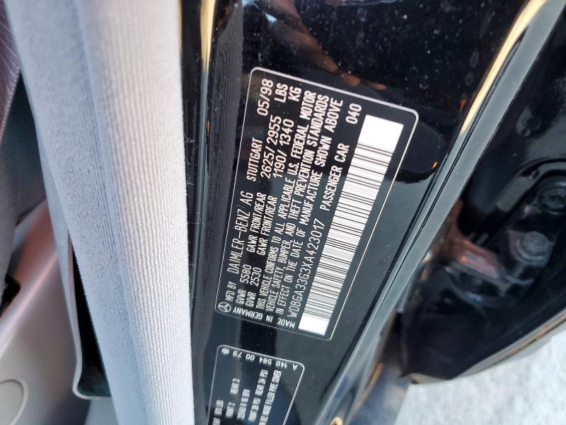 Aukcja sprzedaży 1999 Mercedes-benz S, vin: WDBGA33G3XA423017, numer aukcji: 73044296