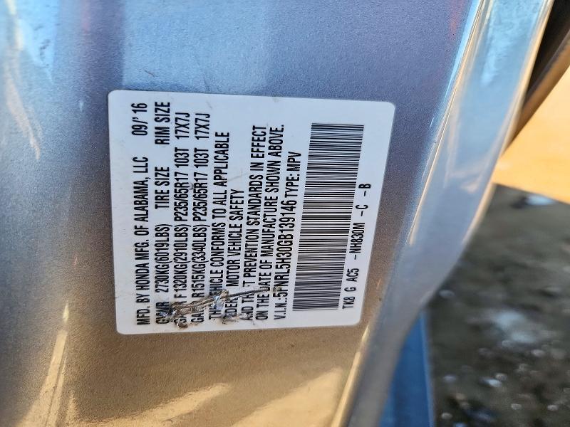 Продаж на аукціоні авто 2016 Honda Odyssey, vin: 5FNRL5H30GB139146, номер лоту: 72319626