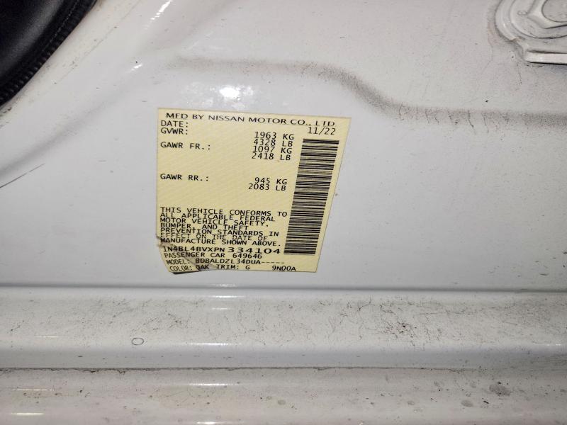 Продажа на аукционе авто 2023 Nissan Altima, vin: 1N4BL4BVXPN334104, номер лота: 71790816