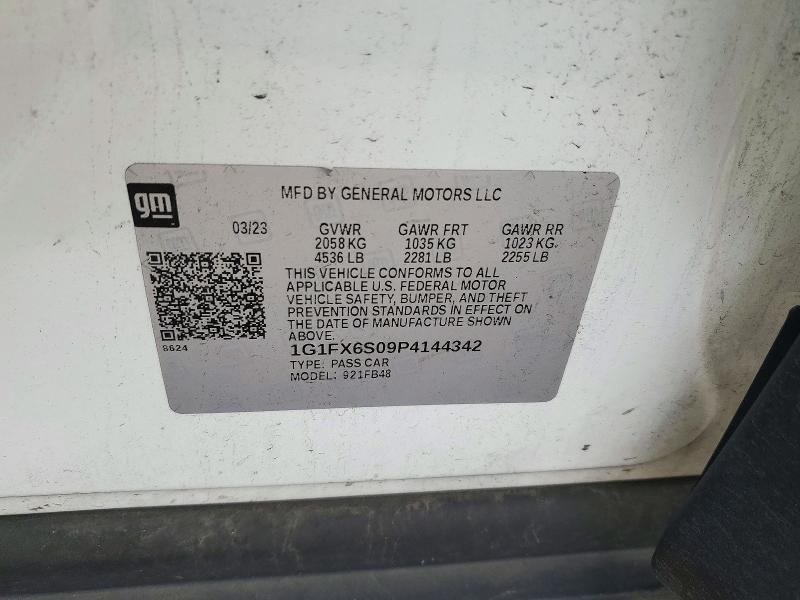 Aukcja sprzedaży 2023 Chevrolet Bolt Ev, vin: 1G1FX6S09P4144342, numer aukcji: 72365046