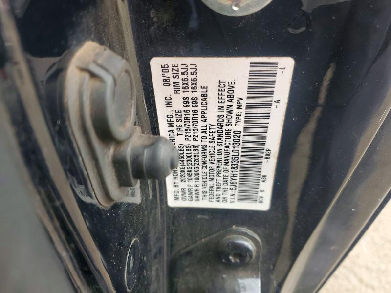 2005 Honda Element მანქანა იყიდება აუქციონზე, vin: 5J6YH18335L013020, აუქციონის ნომერი: 71151046