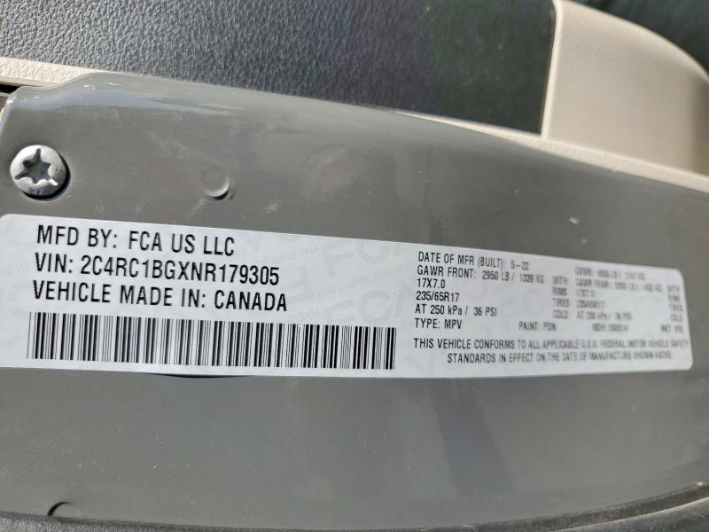 Продаж на аукціоні авто 2022 Chrysler Pacifica, vin: 2C4RC1BGXNR179305, номер лоту: 71297306