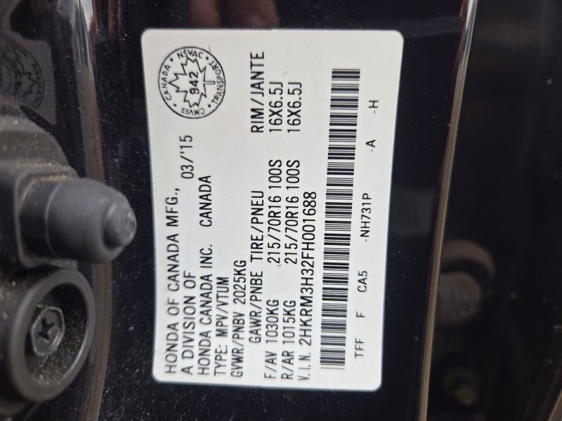 Aukcja sprzedaży 2015 Honda Cr-v, vin: 2HKRM3H32FH001688, numer aukcji: 70537486