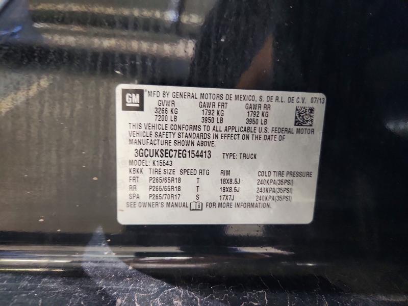 72920706 :رقم المزاد ، 3GCUKSEC7EG154413 vin ، 2014 Chevrolet Silverado مزاد بيع