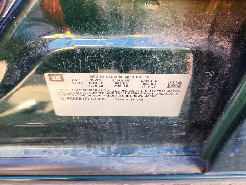 2014 Chevrolet Cruze მანქანა იყიდება აუქციონზე, vin: 1G1PC5SB1E7170389, აუქციონის ნომერი: 71864706
