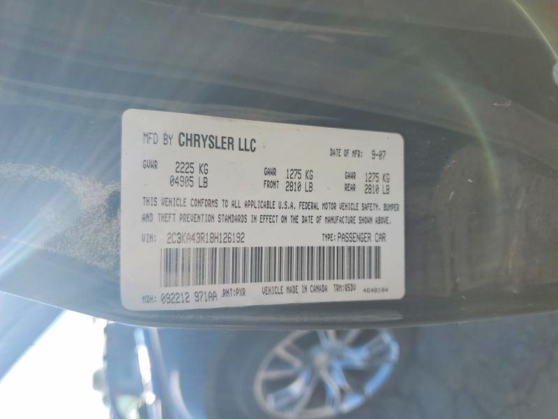 Продажа на аукционе авто 2008 Chrysler 300, vin: 2C3KA43R18H126192, номер лота: 71512256