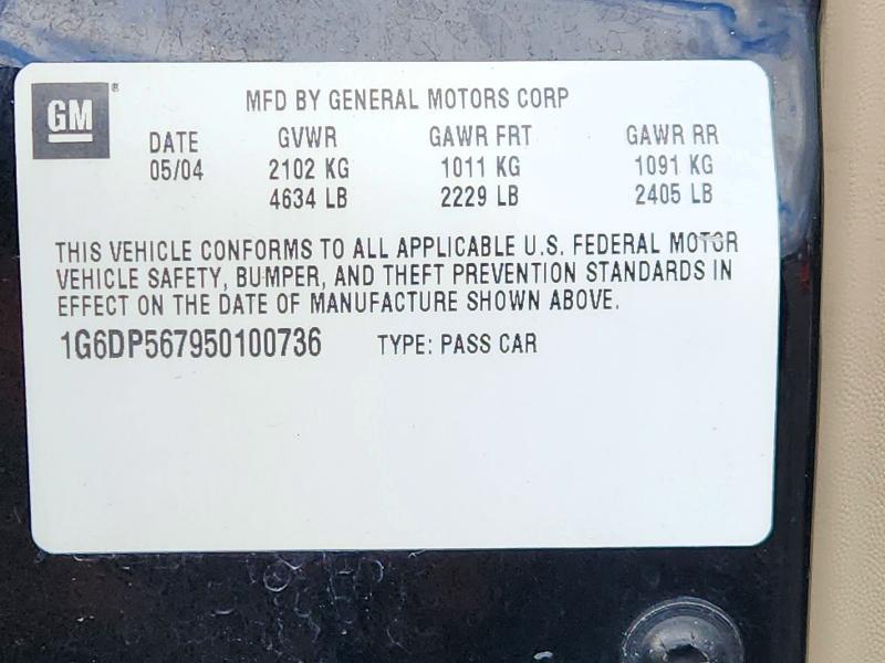 2005 Cadillac Cts მანქანა იყიდება აუქციონზე, vin: 1G6DP567950100736, აუქციონის ნომერი: 72730386