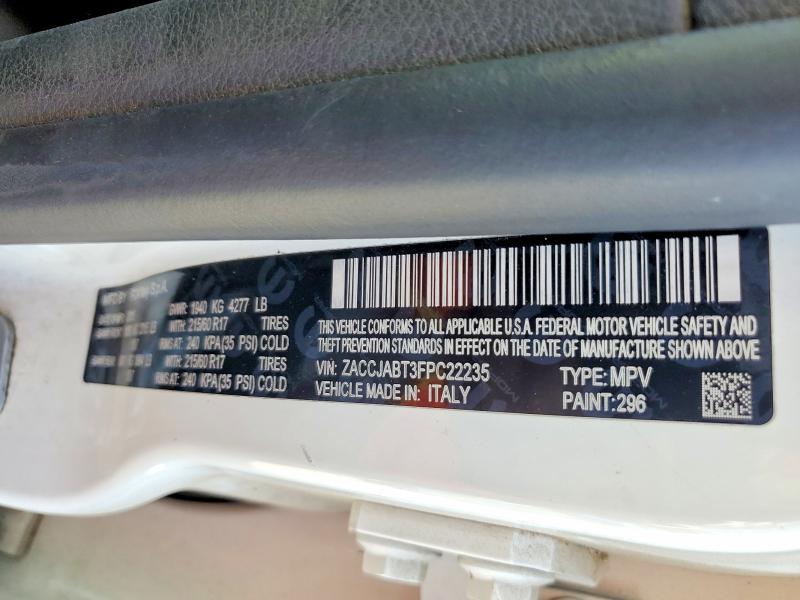 Aukcja sprzedaży 2015 Jeep Renegade, vin: ZACCJABT3FPC22235, numer aukcji: 71817886