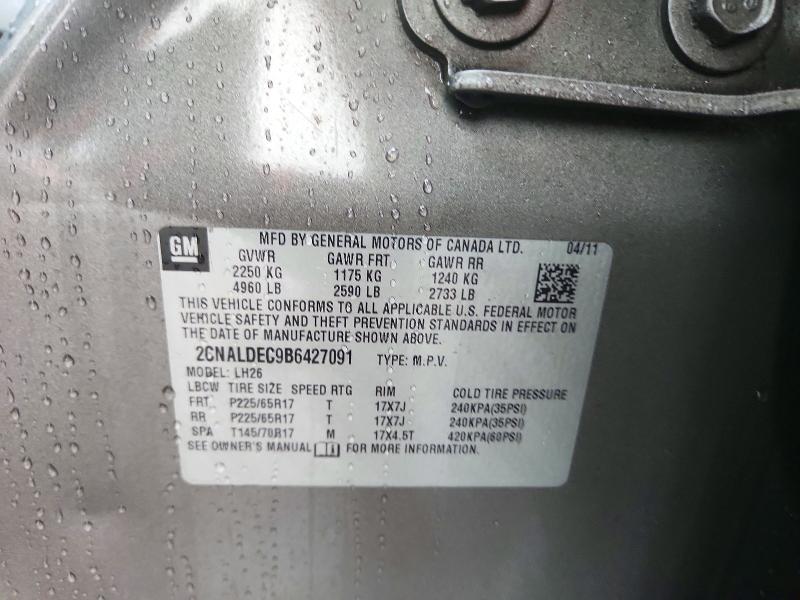 71769066 :رقم المزاد ، 2CNALDEC9B6427091 vin ، 2011 Chevrolet Equinox مزاد بيع