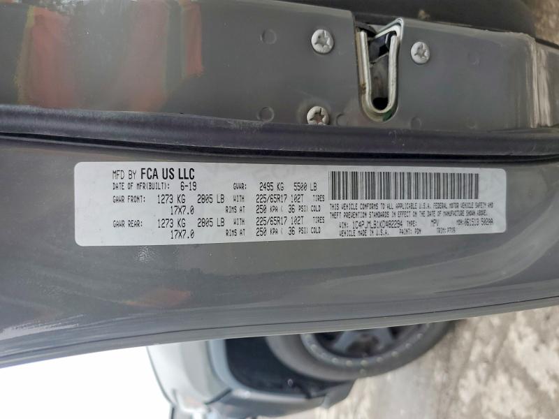 71532416 :رقم المزاد ، 1C4PJMLB1KD482294 vin ، 2019 Jeep Cherokee مزاد بيع