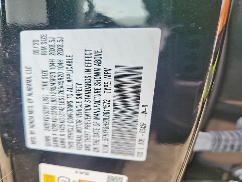 Продаж на аукціоні авто 2020 Honda Passport, vin: 5FNYF8H90LB011573, номер лоту: 70919656